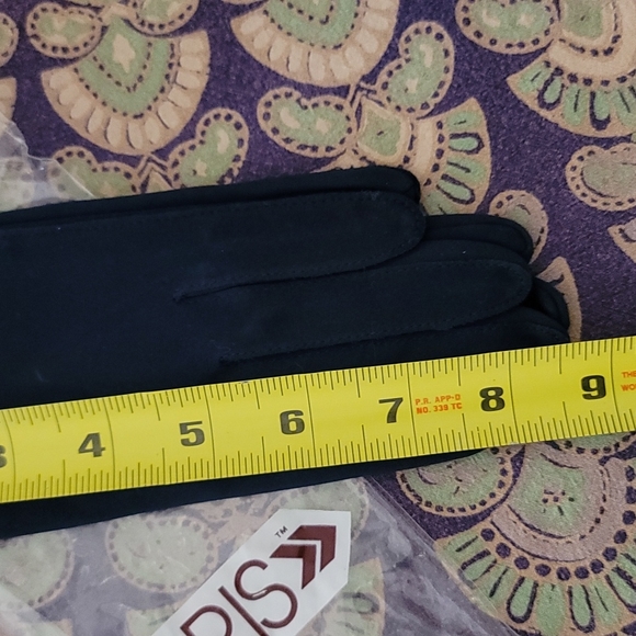 Deadstock Aris Ladies Gloves Navy Fabric - Picture 5 of 7